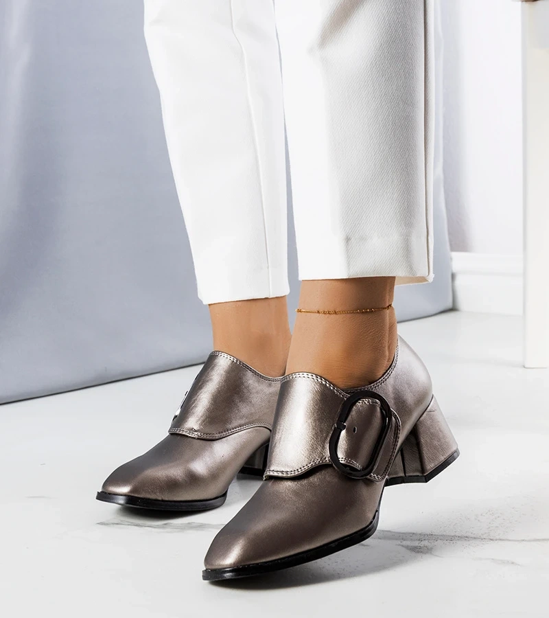 Graue Pumps mit Absatz Ailani