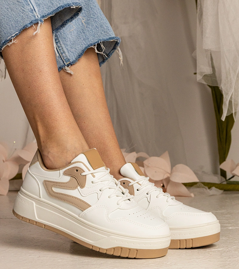 Weiße Damen-Sneaker Turnschuhe Sport Seisha