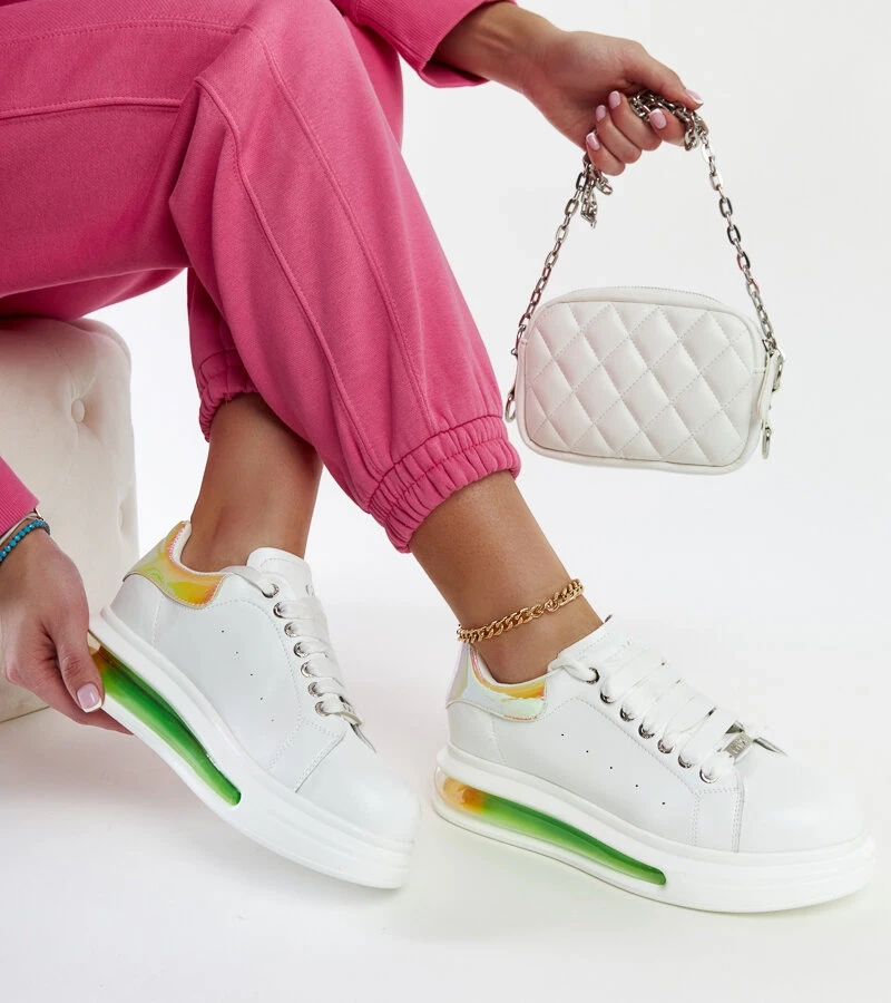 Weiße Plateau-Sneaker GOE NN2N4029