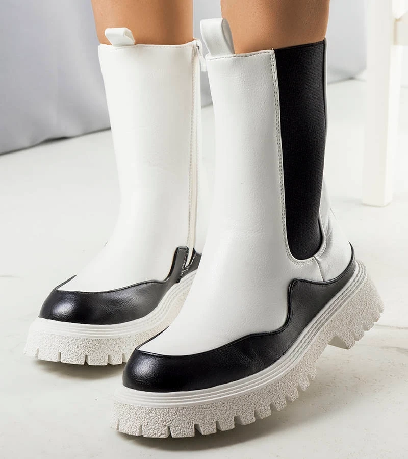 Weiße Stiefeletten Valeris