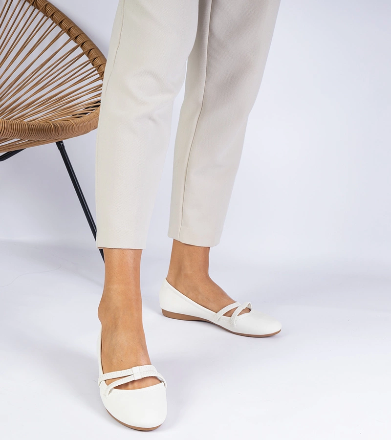 Damen Ballerinas aus mattem Kunstleder Baronna