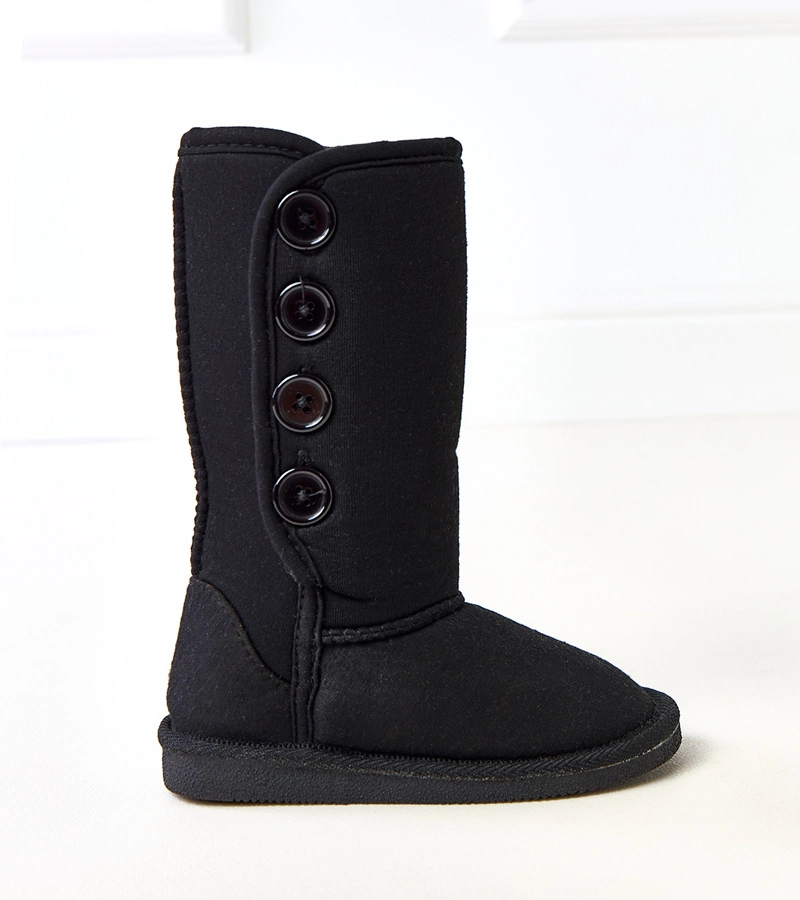 Schwarze Marialena Kinder Eskimo Stiefel