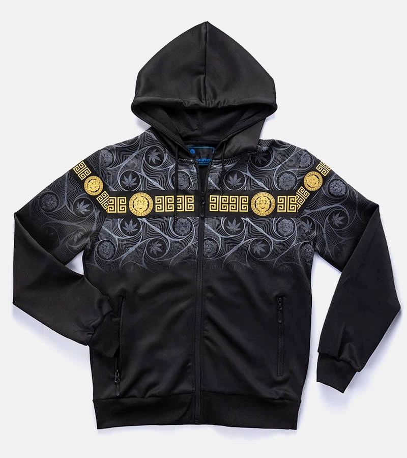 Schwarzer Herrenpullover mit Guillaume-Druck