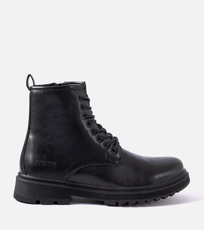 Schwarze gefütterte Trapperstiefel Big Star MM174080