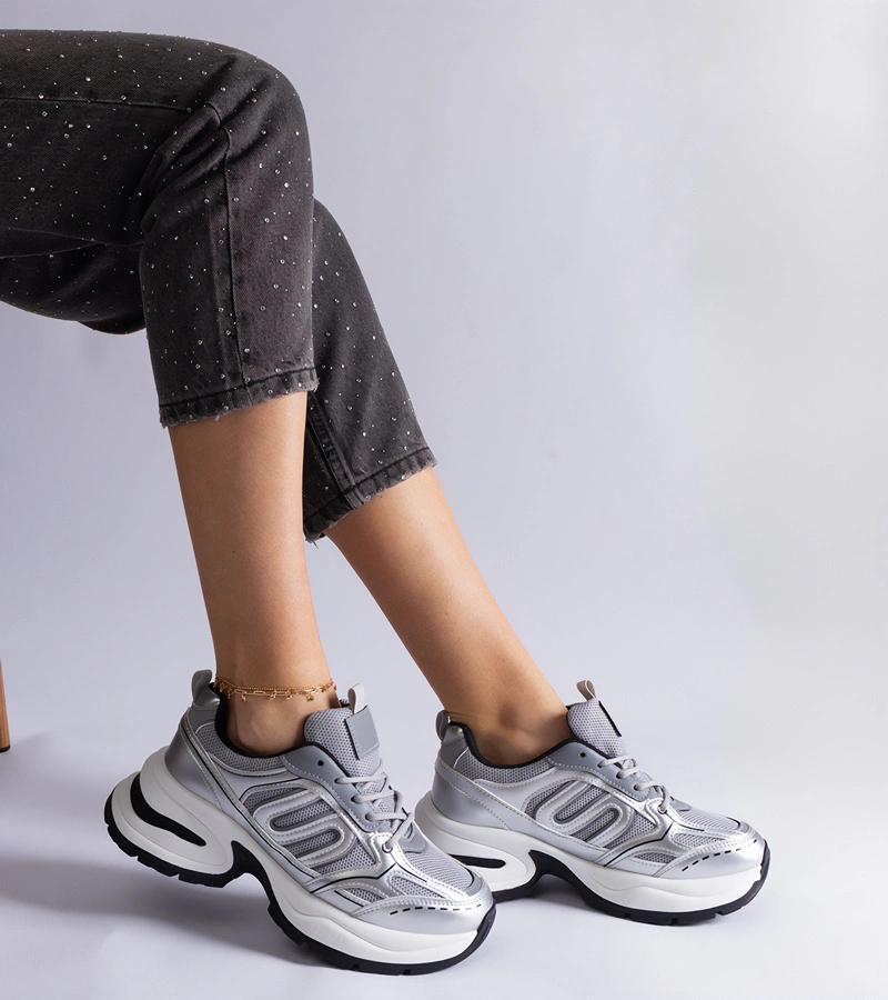 Silberne Damen-Sneaker Garza