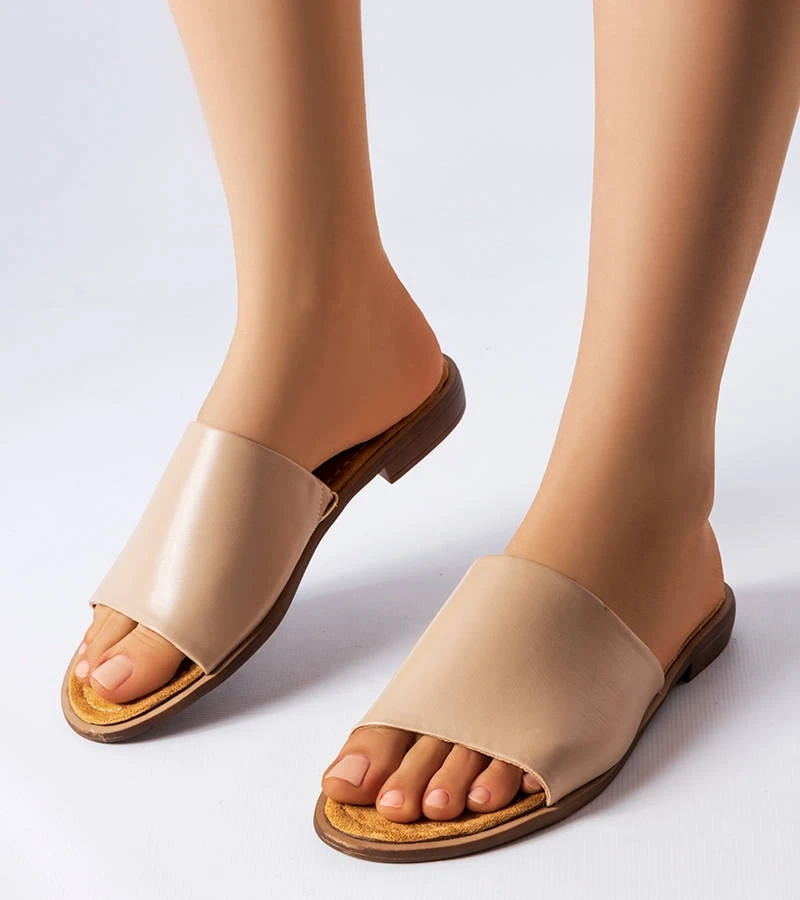 Beige elegante Mainville Pantoletten