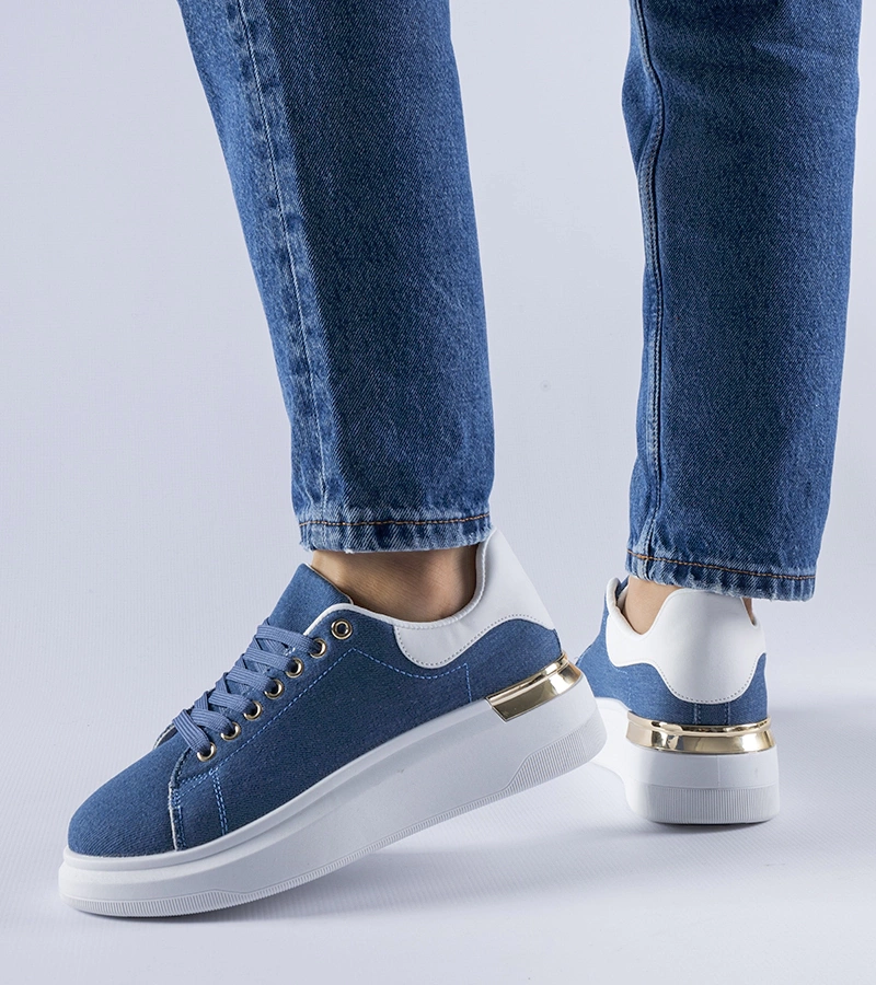 Blaue Plateau-Sneakers von Scuderlando