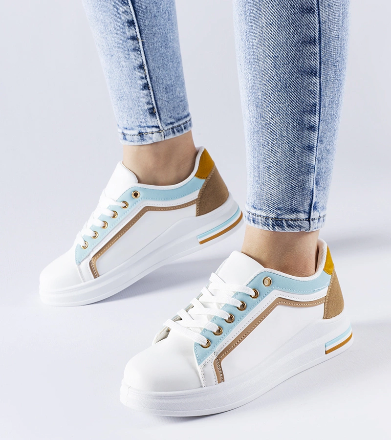 Weiß-blaue Mayfield Sneakers