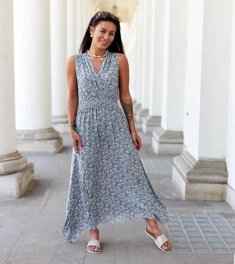 Blaues Blumenkleid von Licciana