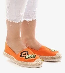 Orangefarbene Espadrilles L-1047