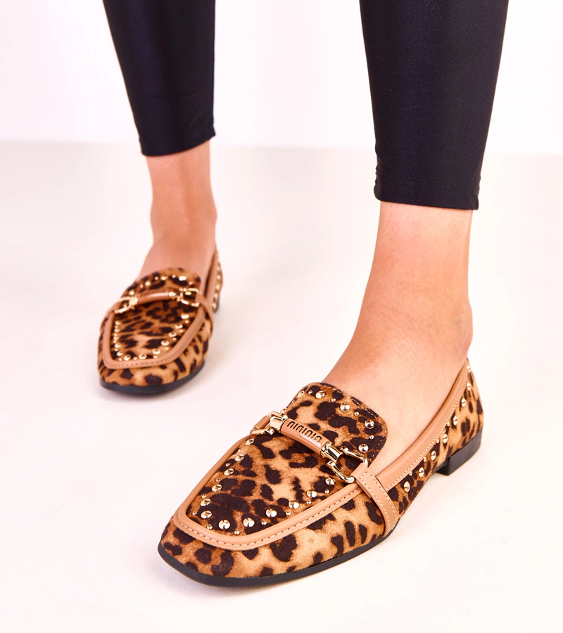 Panterne Ballerinas aus Öko-Wildleder mit Nieten Molia