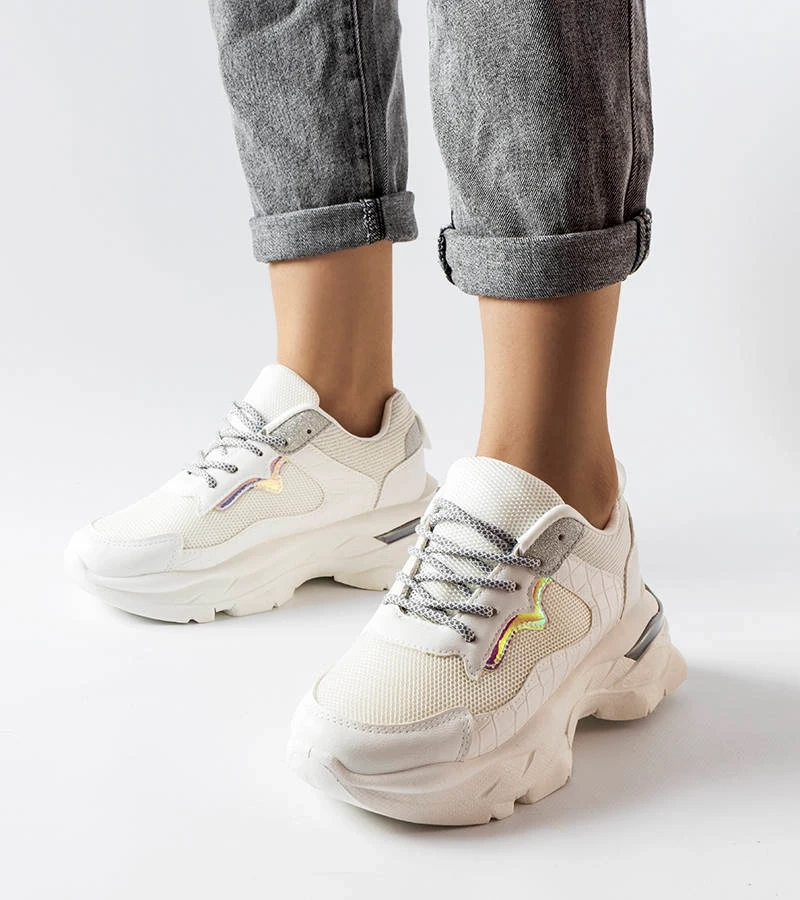 Weiße Sneakers mit Glitzer von Beatrice