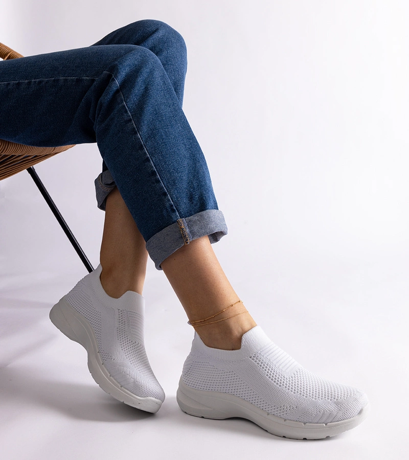 Weiße Slip-On-Sneaker Mora