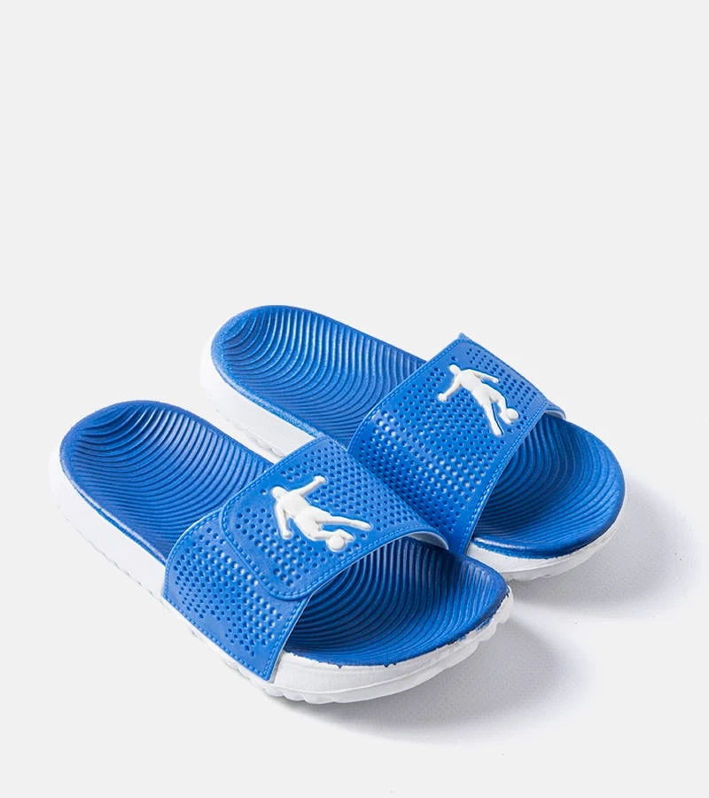 Weiß-blaue Gummi-Sandalen Athens