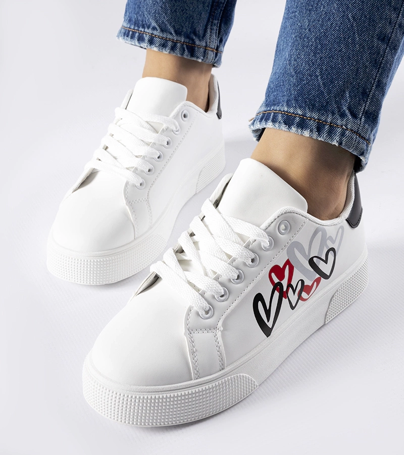 Weiße Montclair Plateau-Sneakers