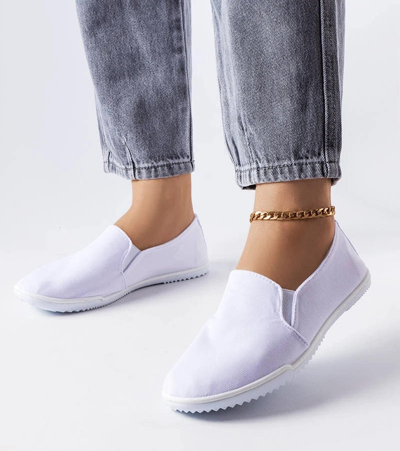 Weiße flexible Gaulin-Turnschuhe