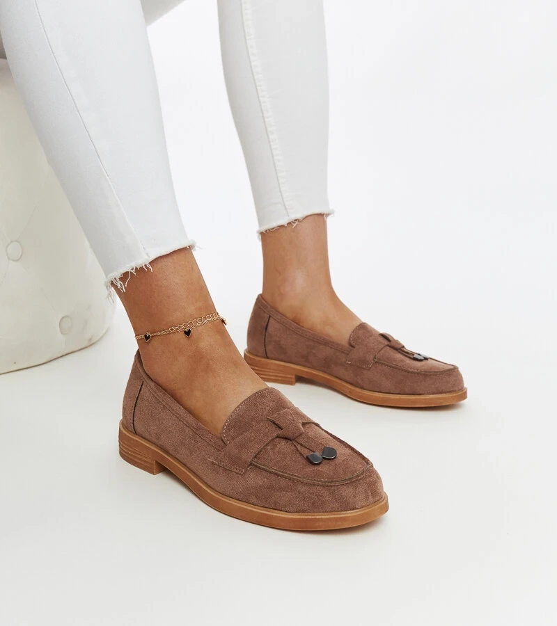 Braune Wildleder-Mokassins von Vinceza