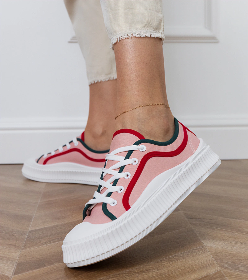 Damen-Sneaker in Rosa auf Plateau Salis