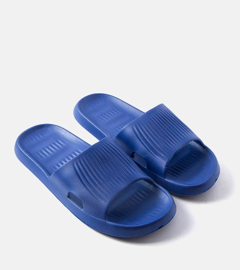 Marineblaue Herren-Pantoletten Bienvenue