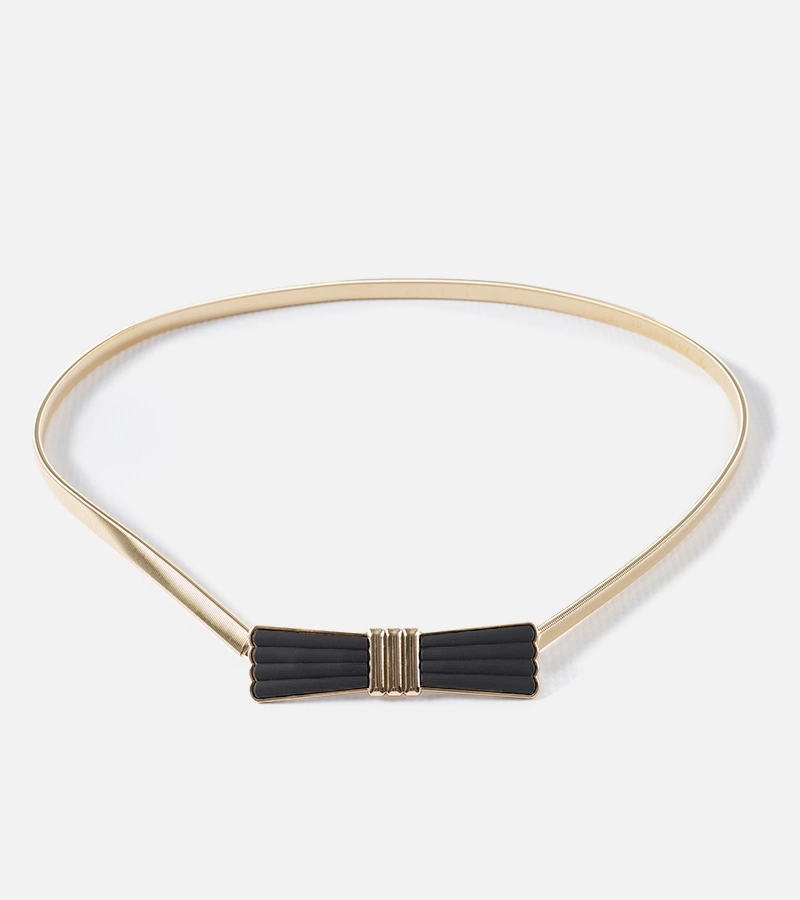 Goldener elastischer Gürtel mit Cadignano-Schleife