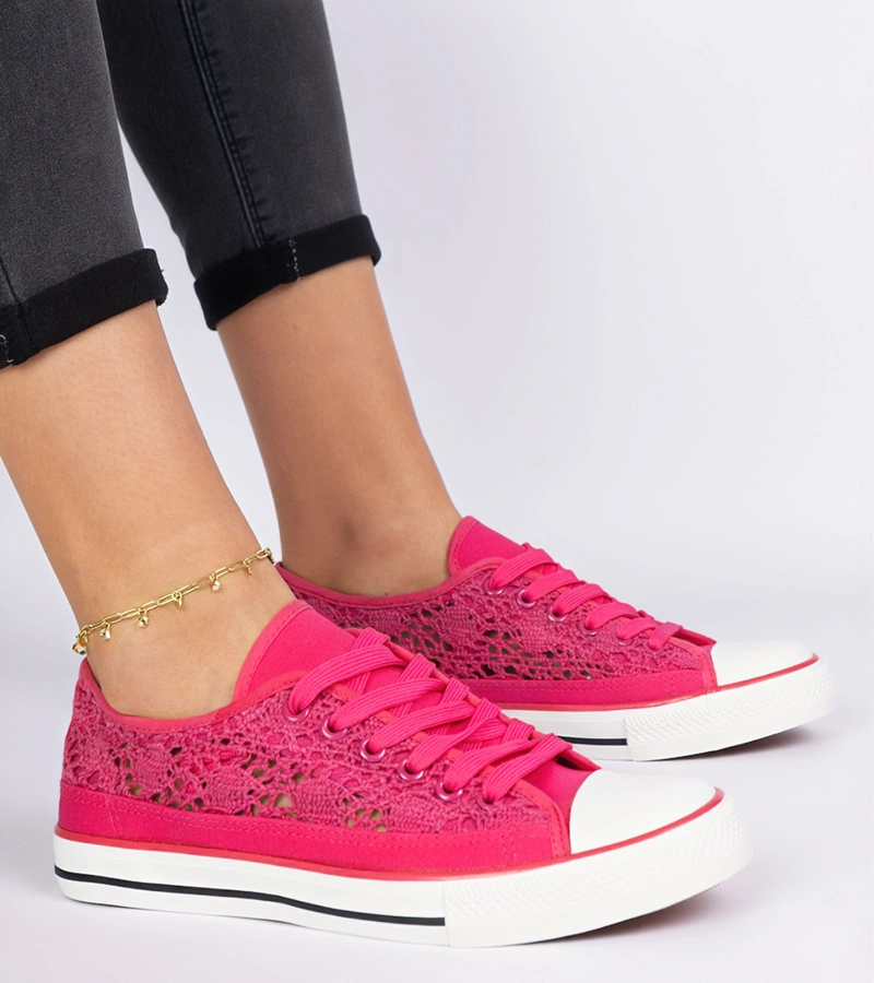 Rosa Damen-Loafer aus Mesh Saha