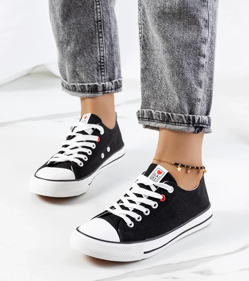 Schwarze klassische Damen-Sneaker Kolind