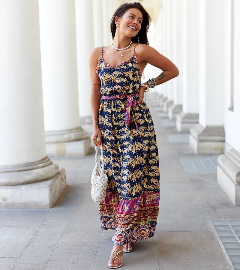 Gemustertes Maxikleid Libera