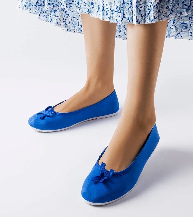 Blaue Stoff-Ballerinas von Gendron
