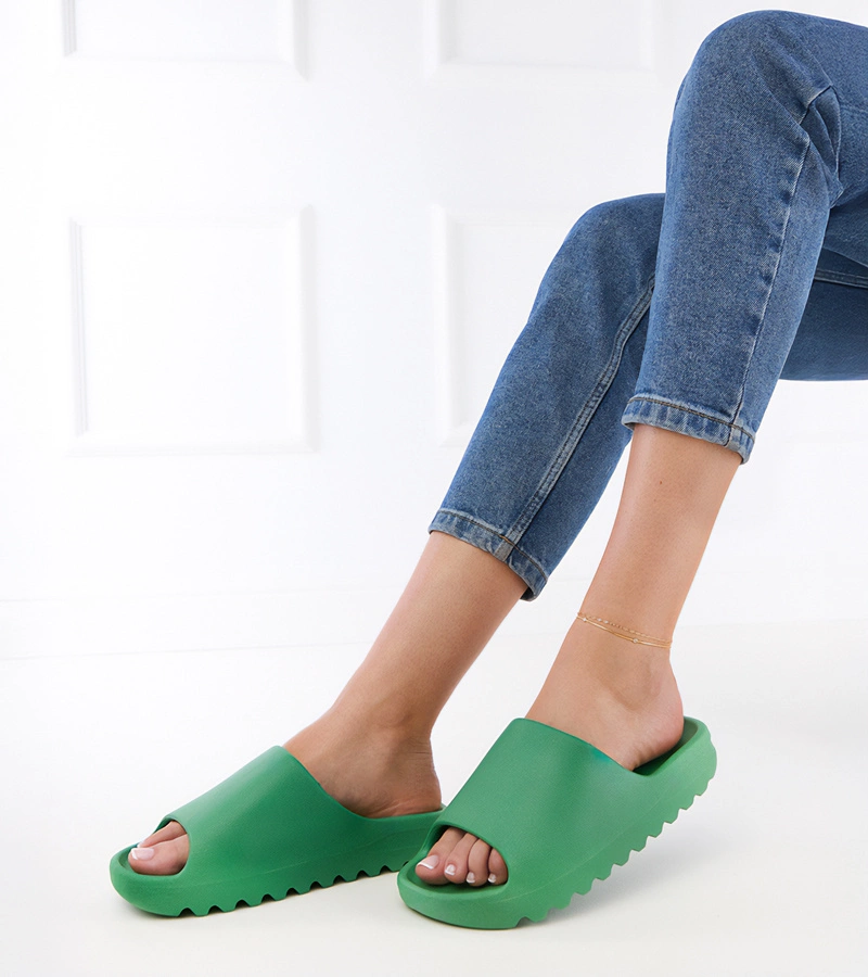 Grüne Damen-Gummischuhe Papitos