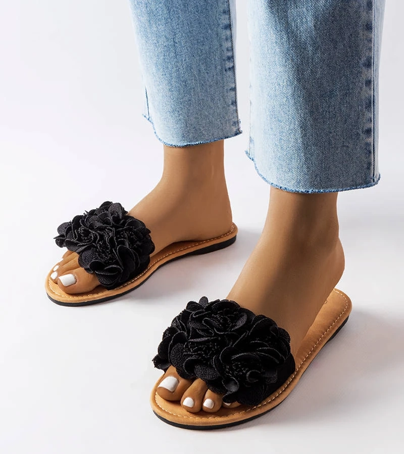 Elegante schwarze Alfrida-Sandalen