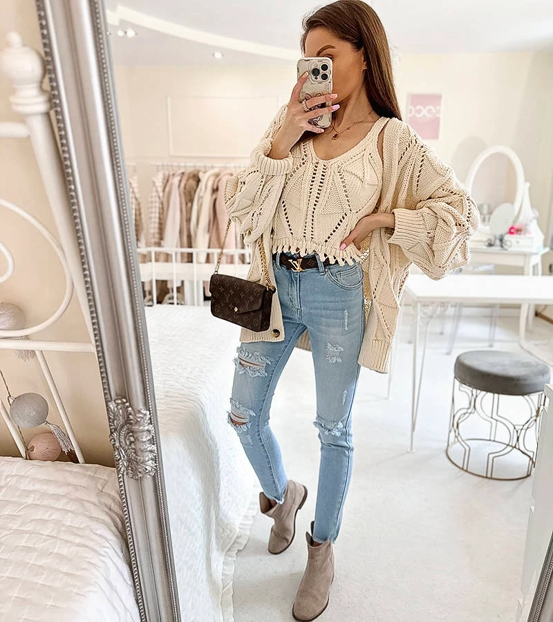 Hellblaue Dastous Jeans mit Abnutzungen