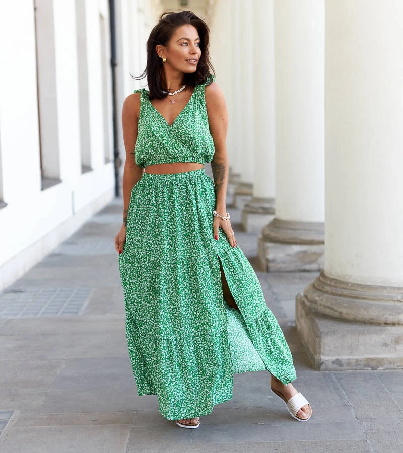 Grünes Set mit Top und Rock von Endrizzi