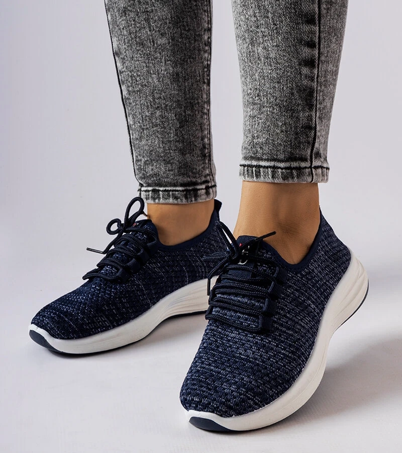 Blaue Stoff-Sneakers von Tommaso