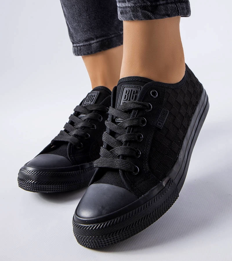 Schwarze Netz-Sneakers Big Star LL274072