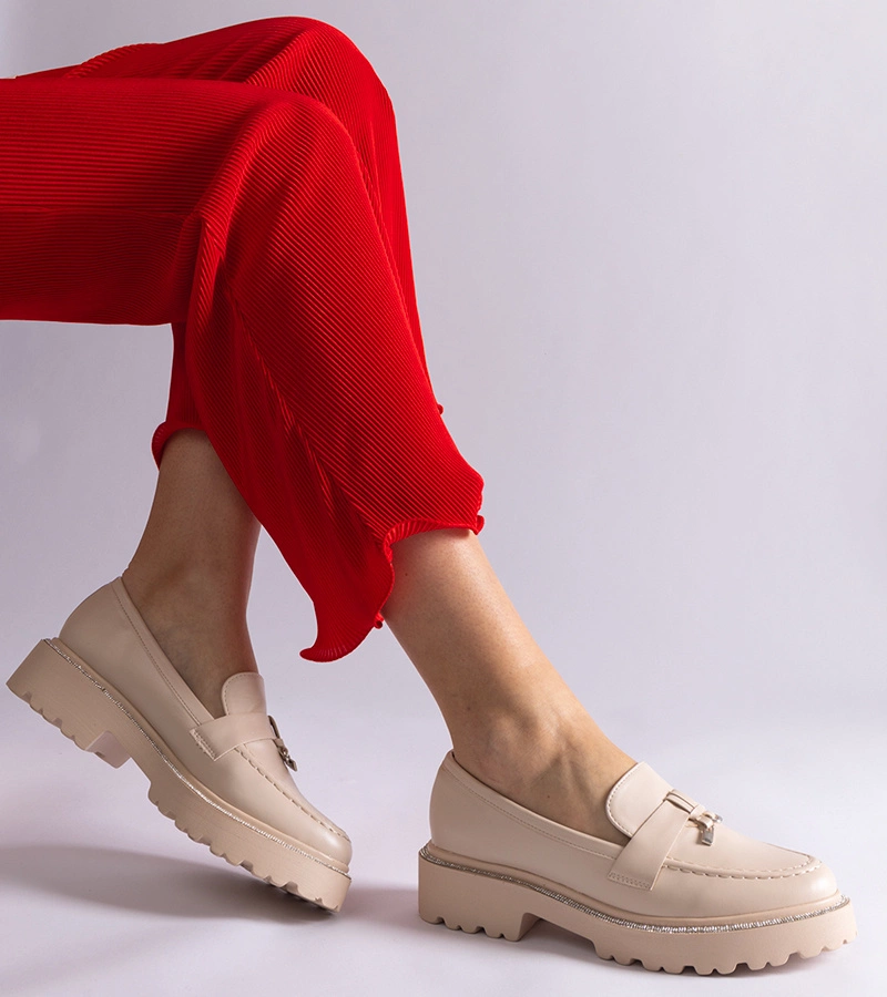 Beige Mokassins aus Kunstleder Henley