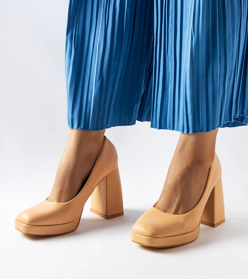 Beige Mailly Pumps auf hohem Absatz