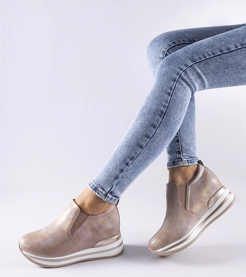 Hellrosa Keil-Sneakers Alquippa