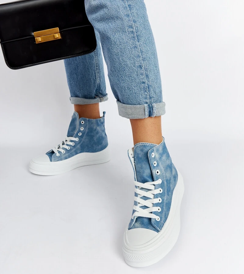 Blaue Plattform-Sneaker von Vicente
