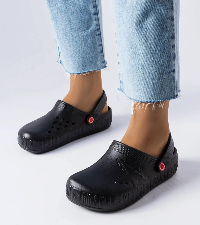 Schwarze Pantoletten Big Star II275001