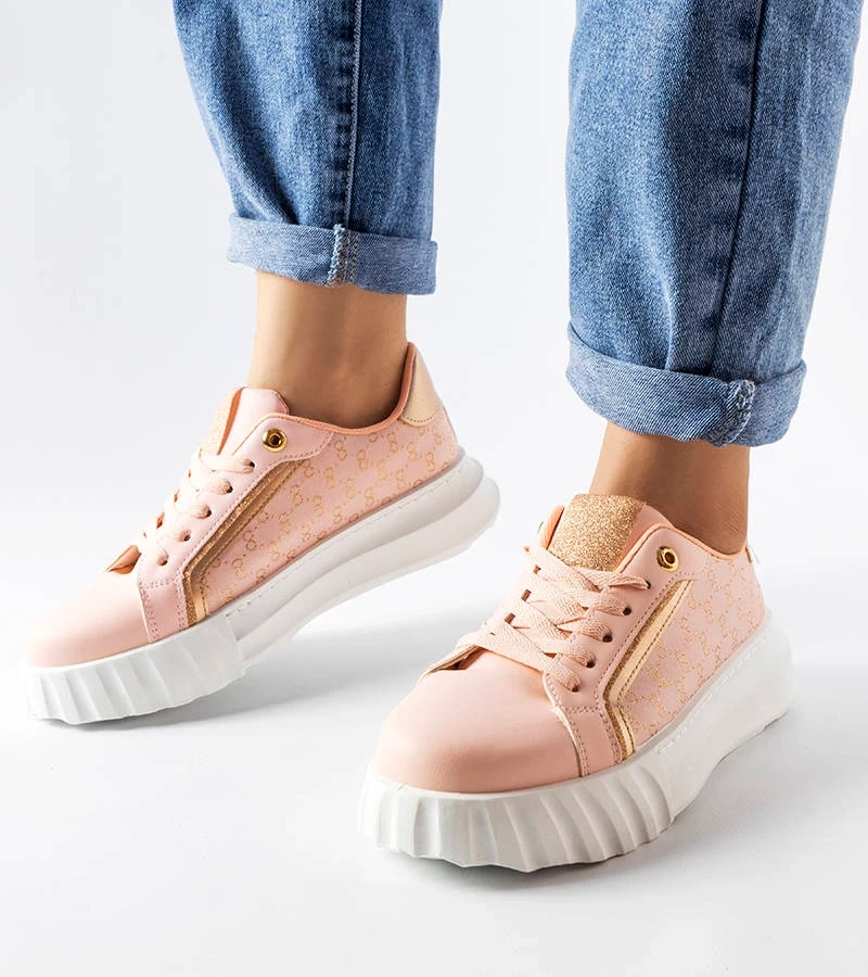Rosa Plateau-Sneakers von Giuseppe