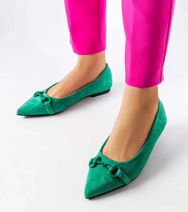 Grüne spitze Aimé Ballerinas