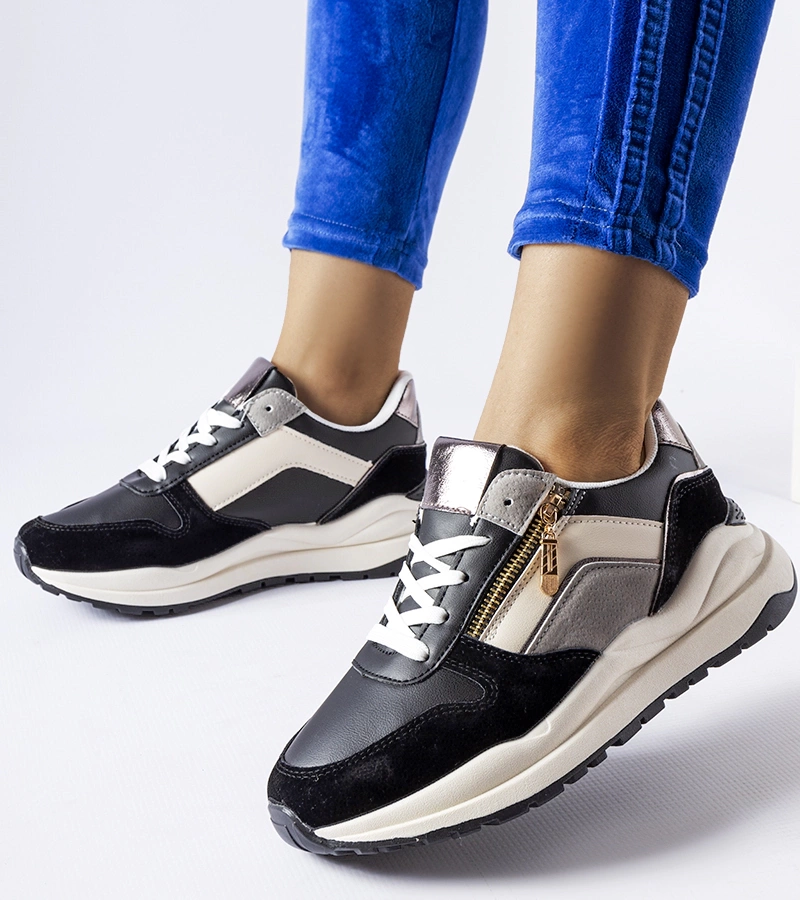 Schwarz-weiße Cecchi Sneakers