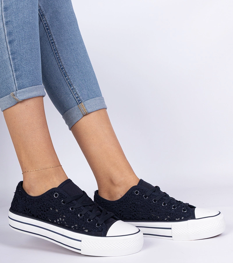 Dunkelblaue Damen-Loafer Fernansis