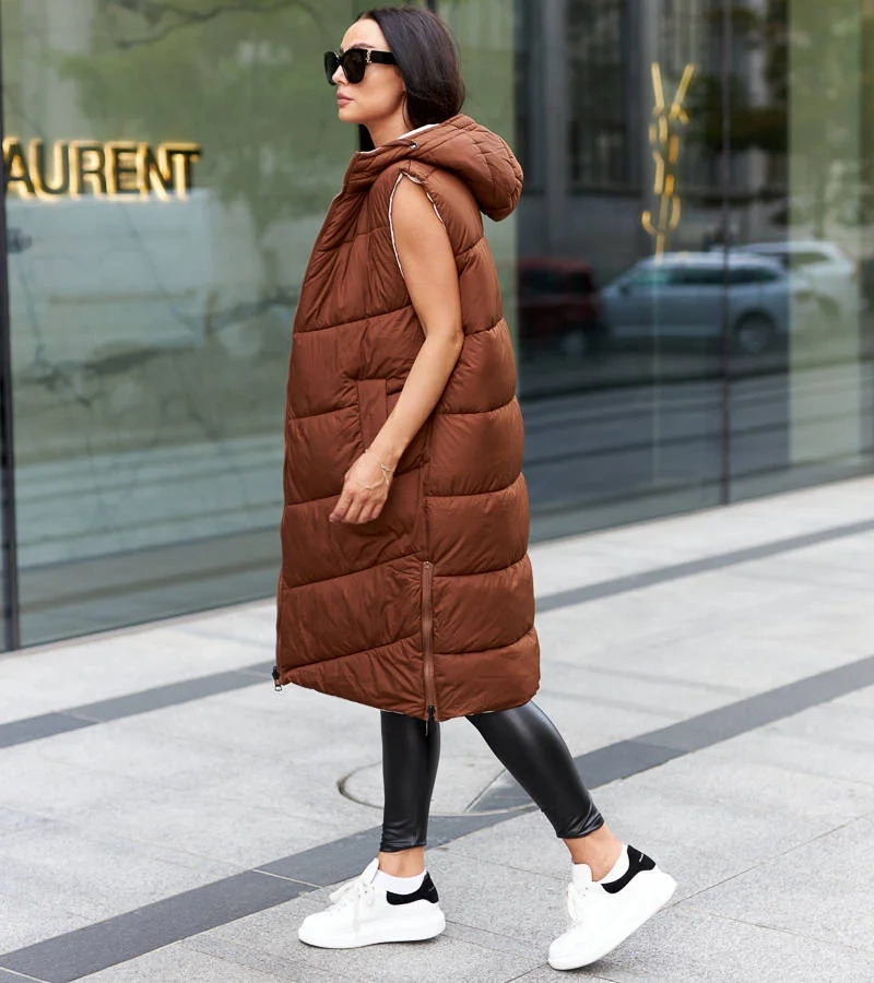 GEFÜTTERTE DAMENJACKE WINTERJACKE MIT KAPUZE TASCHEN BH-1840 SCHWARZ