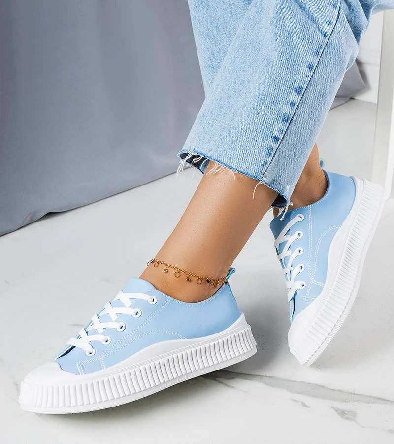 Blaue Plateau-Sneaker von Parmentier