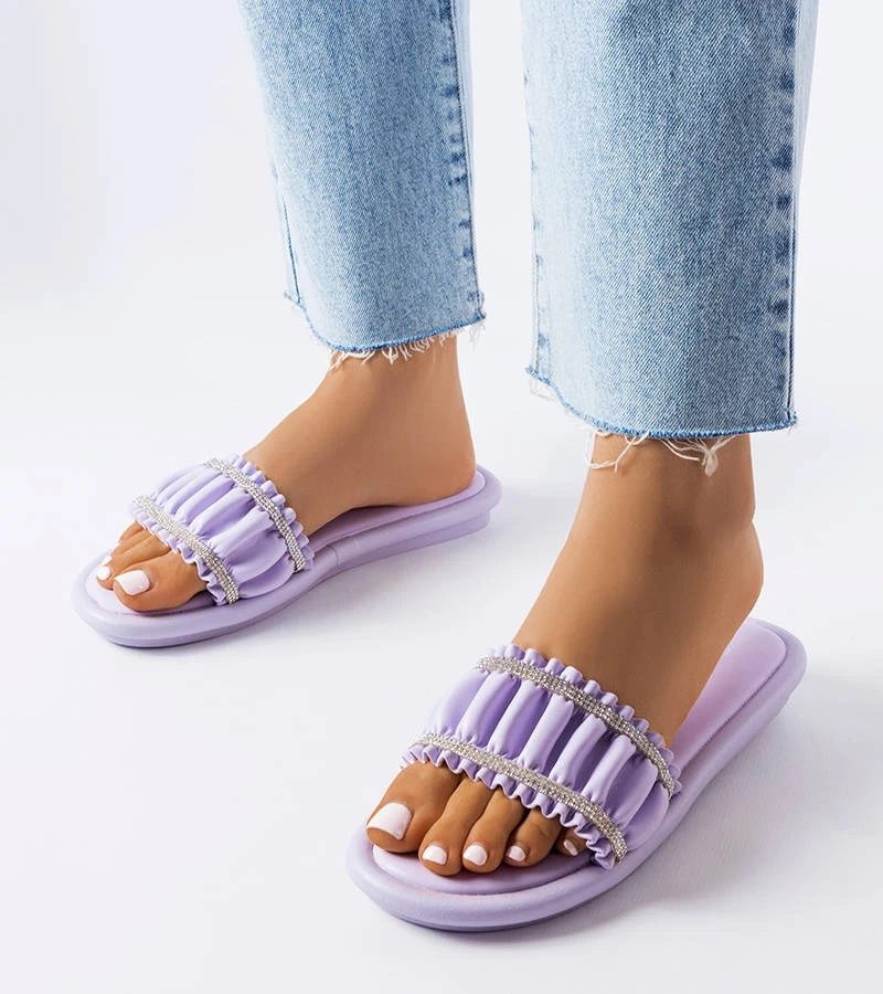 Lila Flip-Flops mit Zirkonia von Anapor