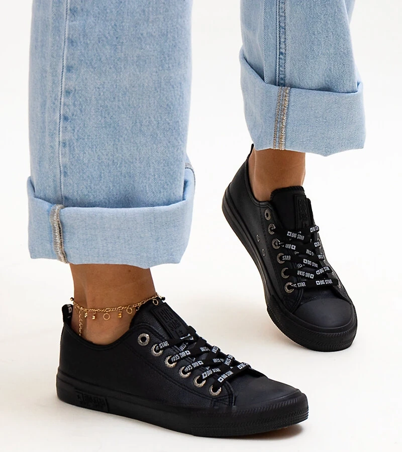 Schwarze Sneakers aus Kunstleder Big Star KK274106