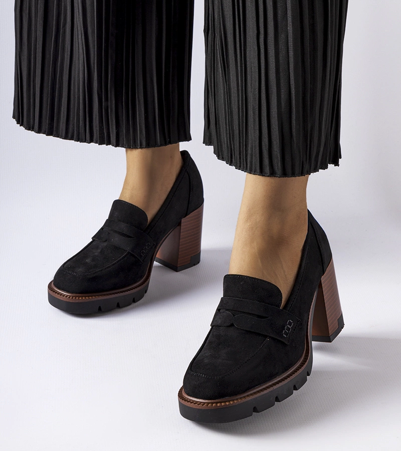 WILDLEDER DAMENSCHUHE SCHUHE STIEFEL STIEFELETTEN HALBSCHUHE A5580 SCHWARZ