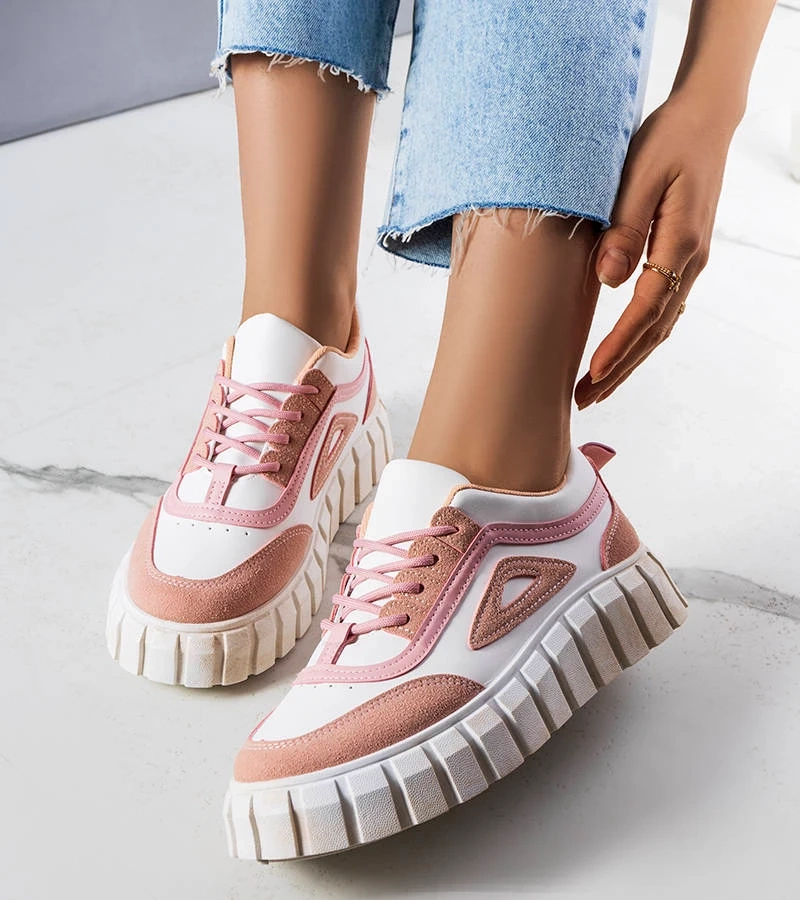 Rosa Plateau-Turnschuhe von Robyn