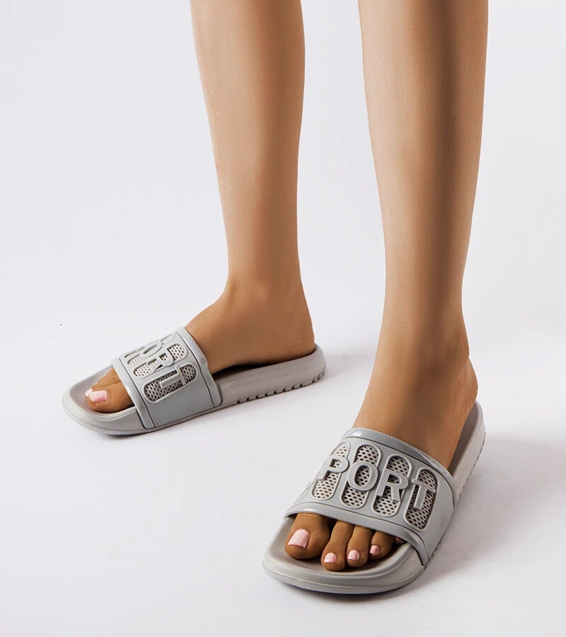 Graue Gummi-Flip-Flops von Moiariello